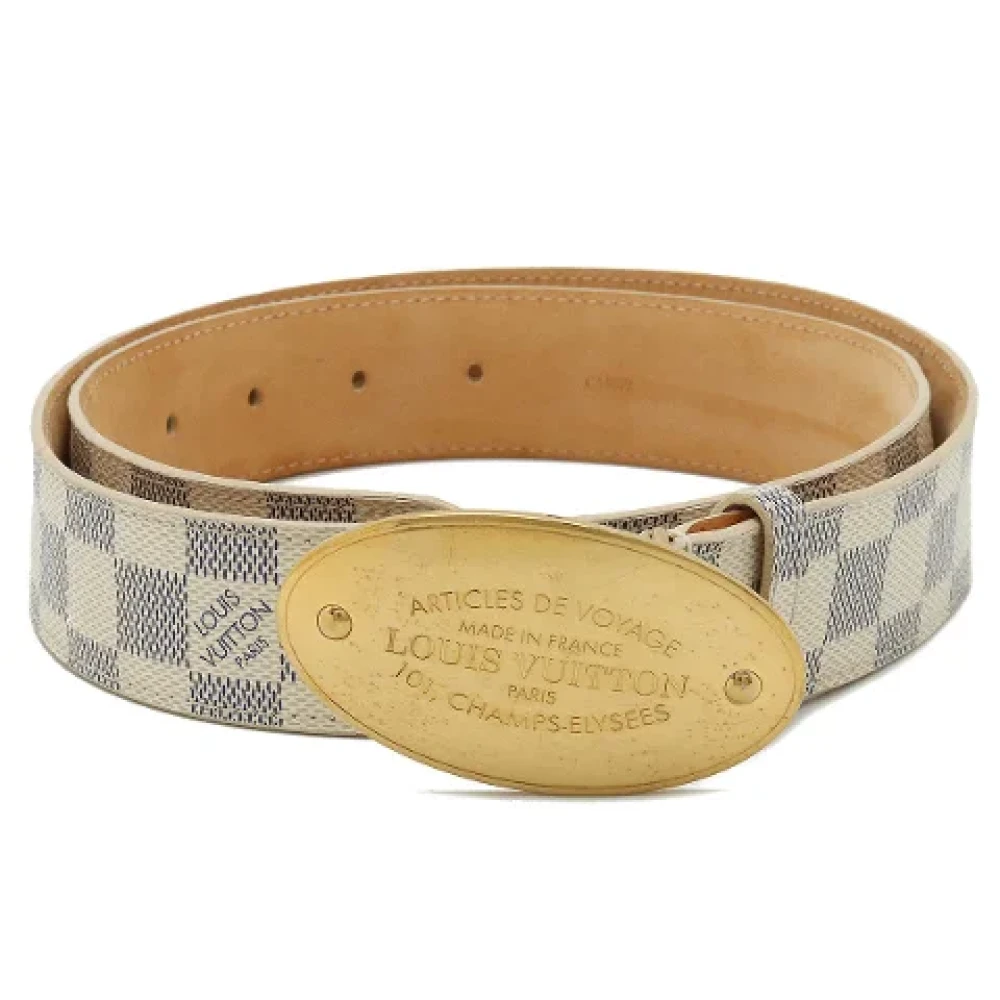Louis Vuitton Vintage Pre-owned Canvas belts Beige Heren