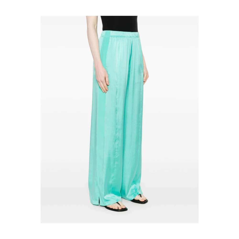 Forte Blauw-Groene Elastische Taillebroek met Zakken Green Dames