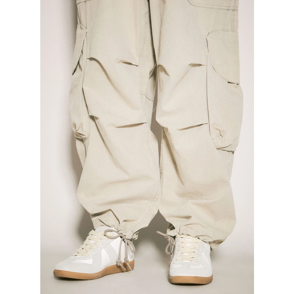 Entire Studios Canvas Cargo Broek met Trekkoord Taille Gray Heren
