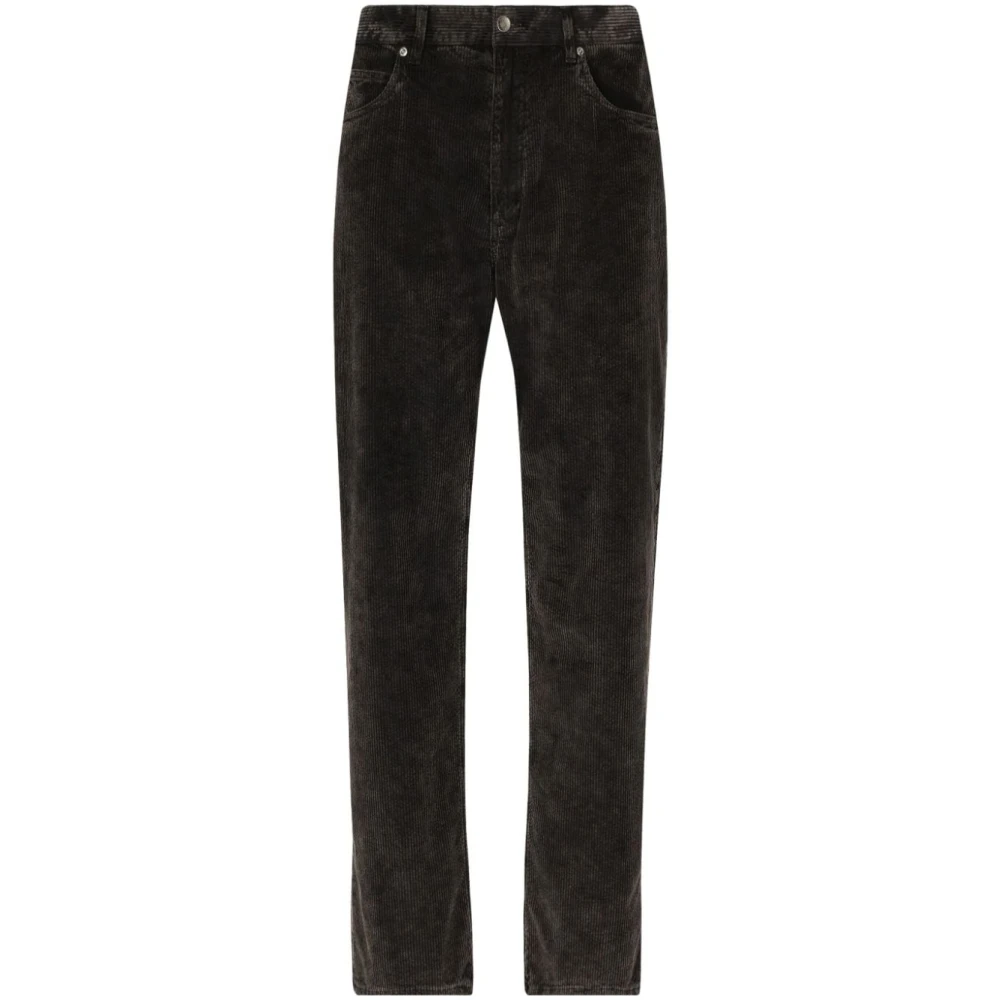 Dolce & Gabbana Stretch Ribfluwelen Broek in Antraciet Gray Heren