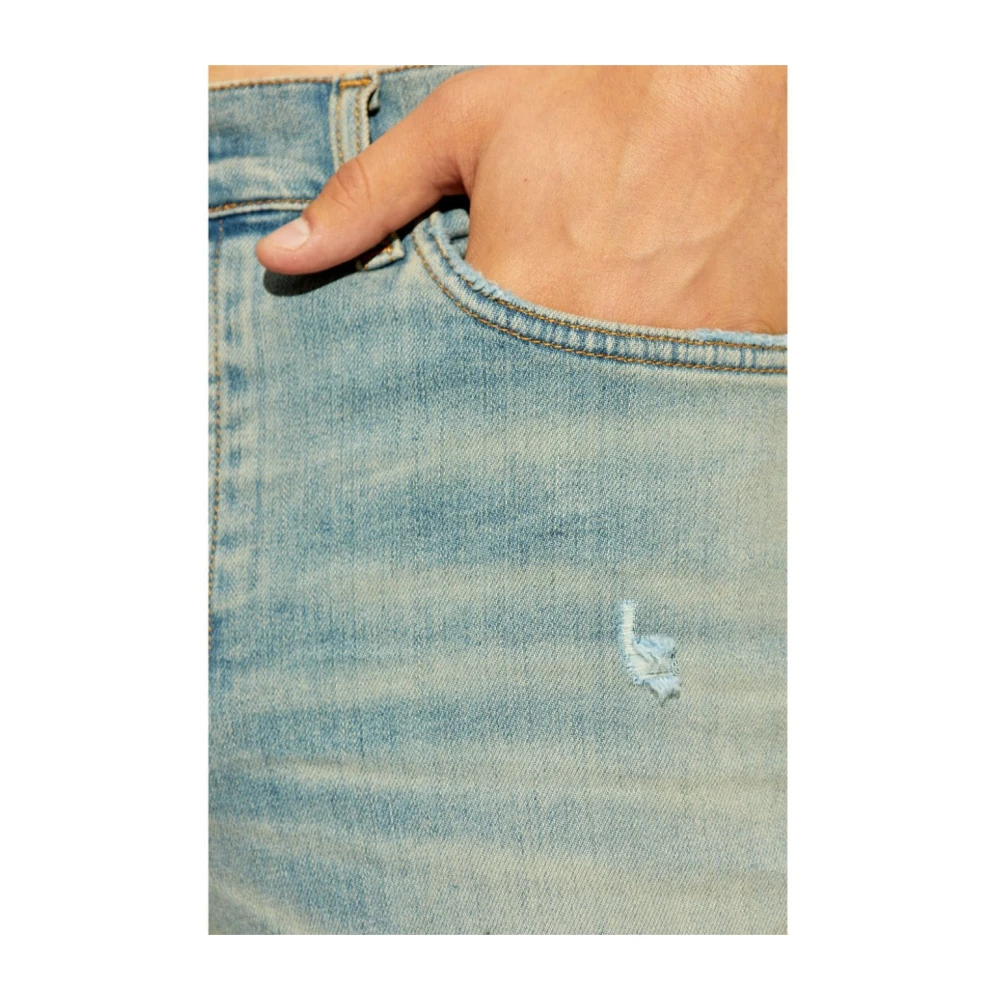 Amiri Skinny Jeans met Verbleekt Effect Blue Heren