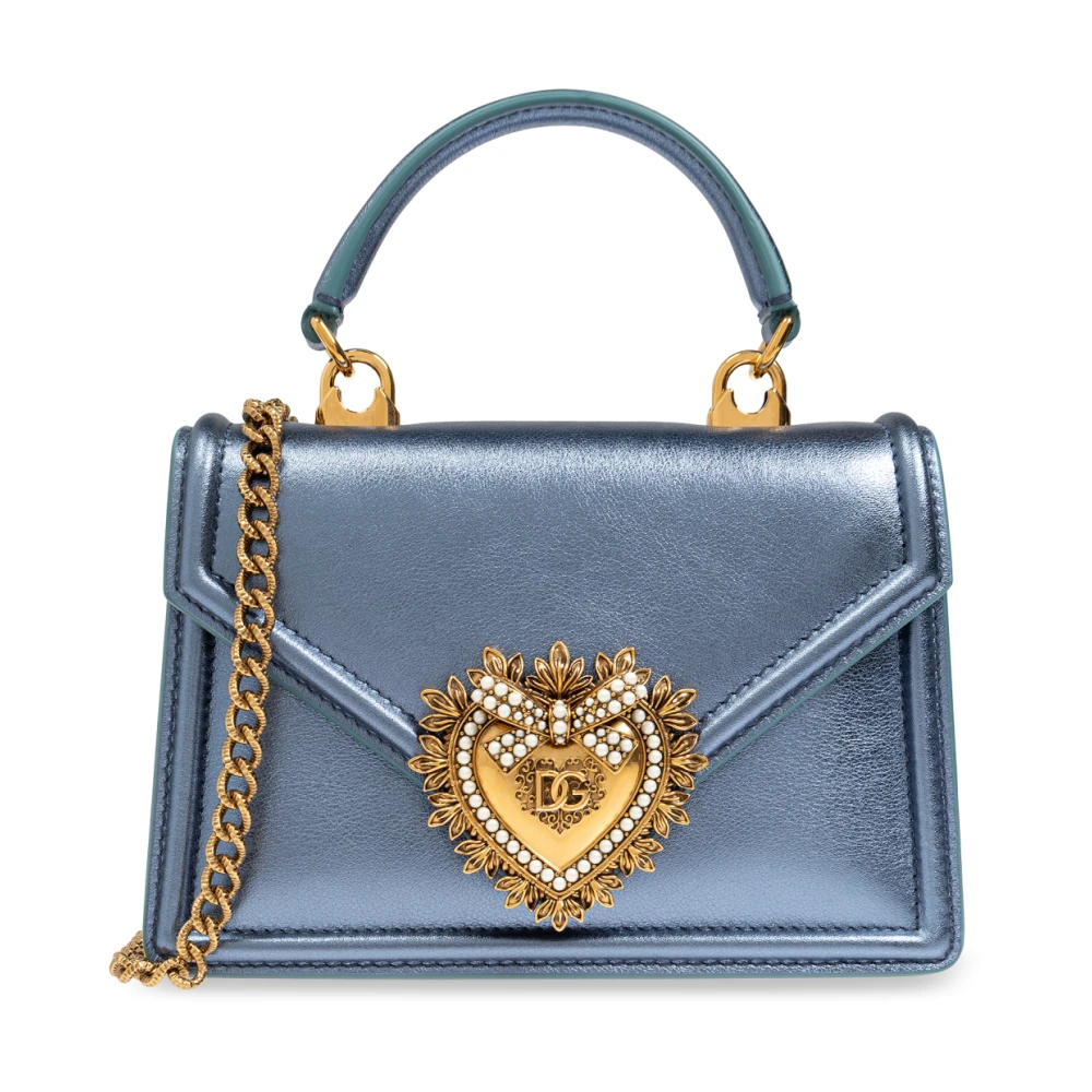 Dolce & Gabbana Women's Blue Handbags, One Size, Shoulder Bag 'Devotion Small'
