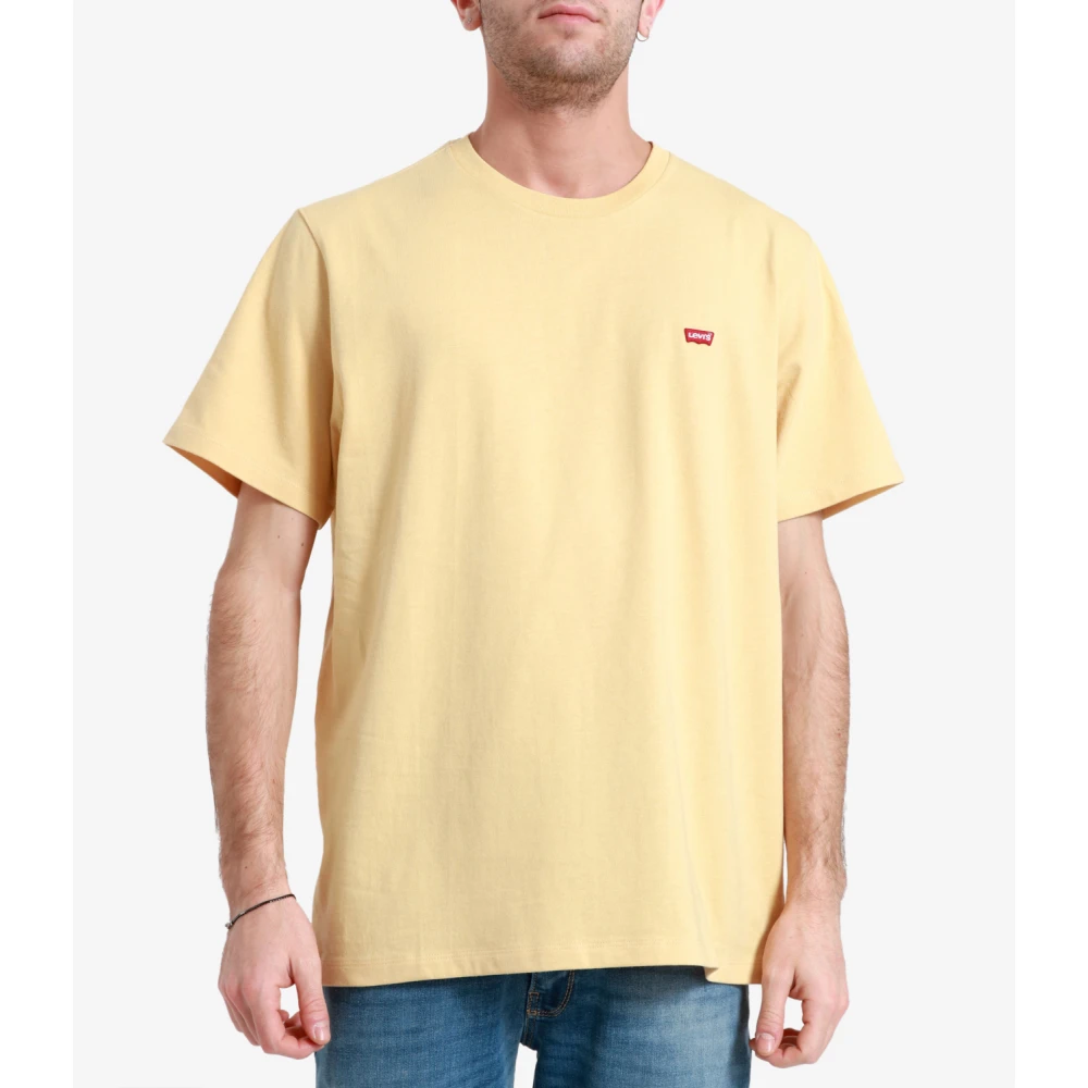 Levi's Gele Katoenen Crew-neck T-shirt met Logo Yellow Heren