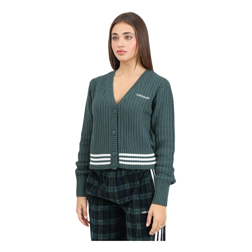 adidas Originals Tartan Gebreide Vest Groen Vrouwen Green Dames