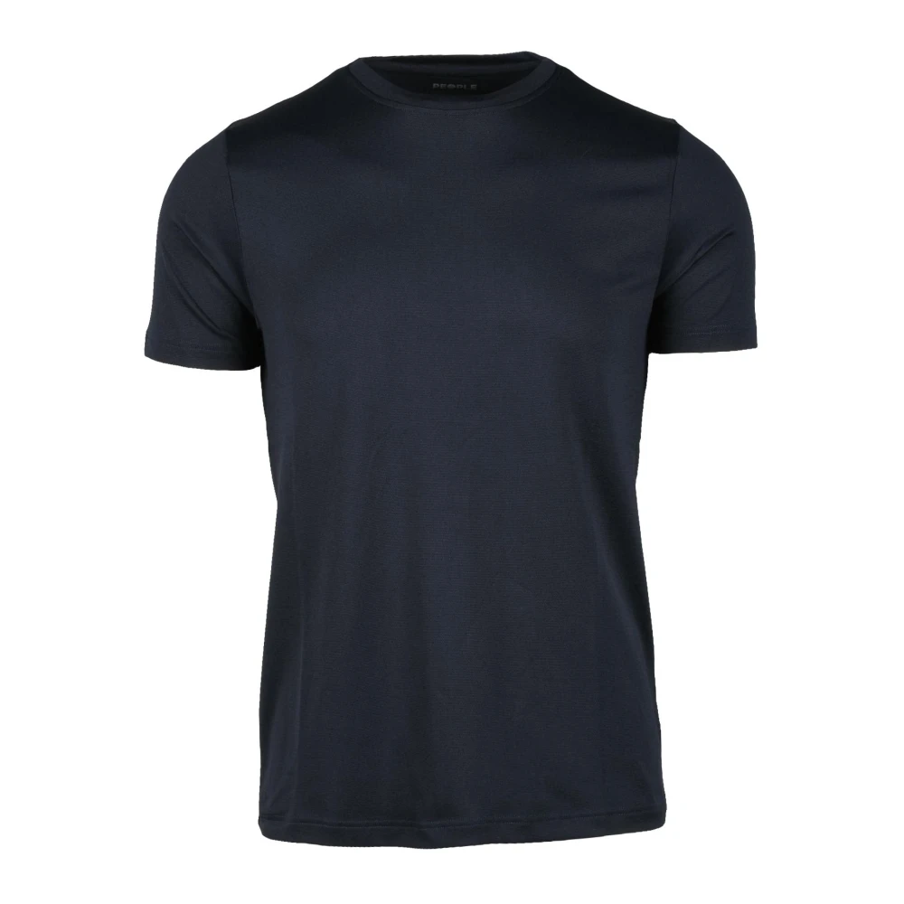 People of Shibuya Stijlvol T-shirt met unieke materiaalmix Blue Heren