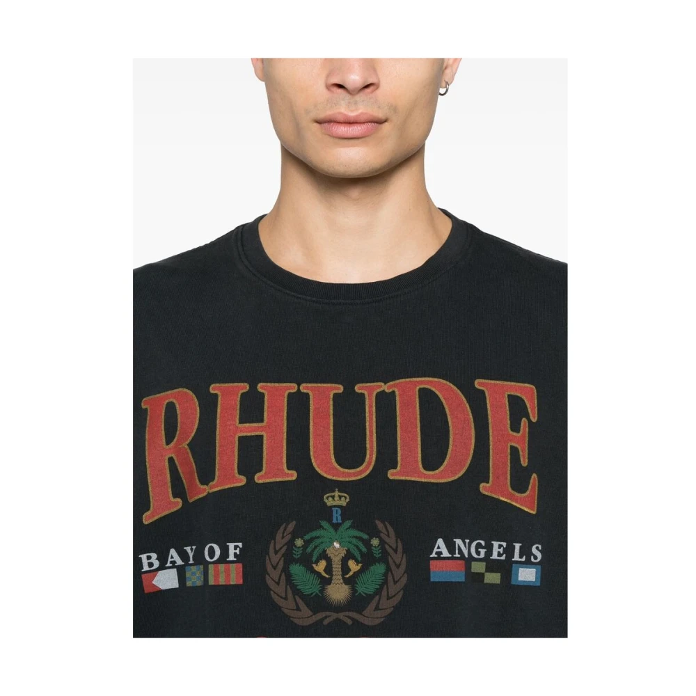 Rhude T-shirt met ronde hals Black Heren