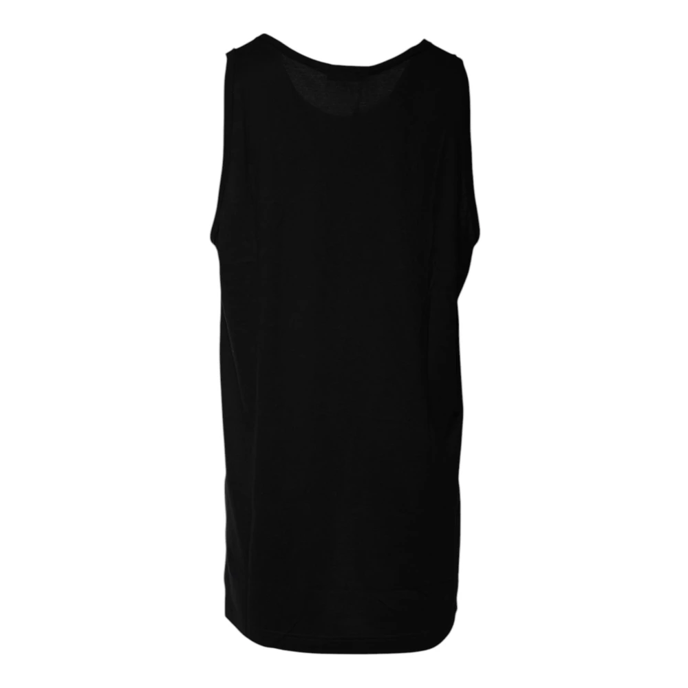 Dolce & Gabbana Zwarte Katoenen Tanktop Black Heren