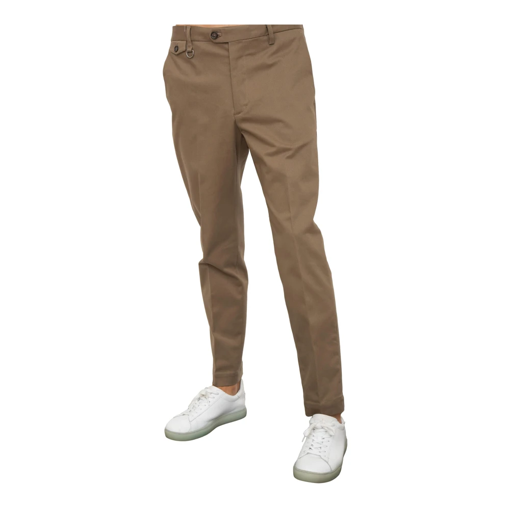 Paolo Pecora Groene Stoffen Broek Brown Heren