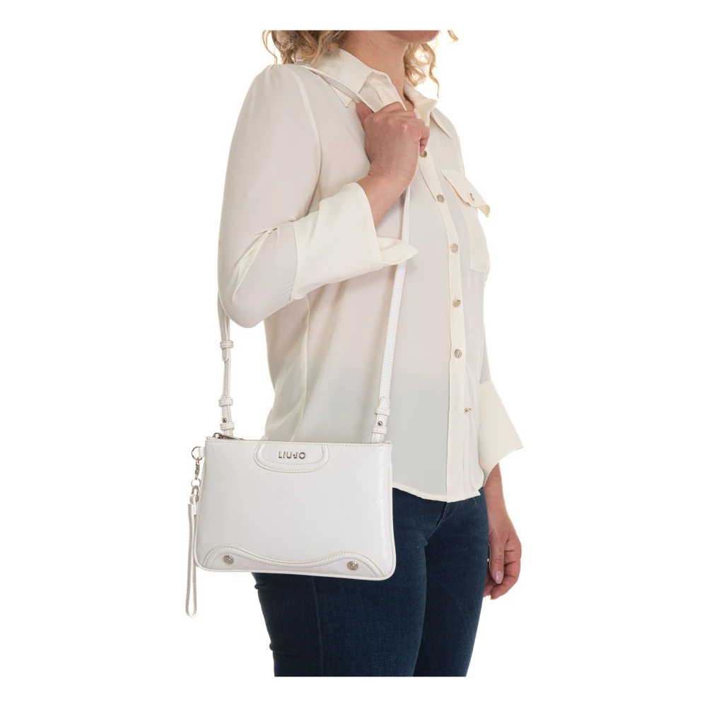 Liu Jo Envelop Pochette met Afneembare Band White Dames