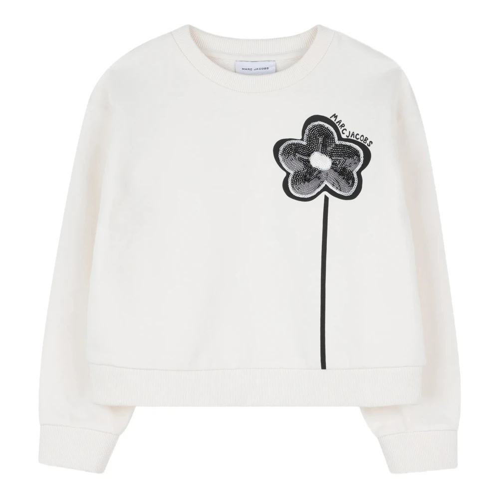 Marc Jacobs White Crewneck Sweatshirt - Female - Kids Sweatshirts - 12 Y - Kids
