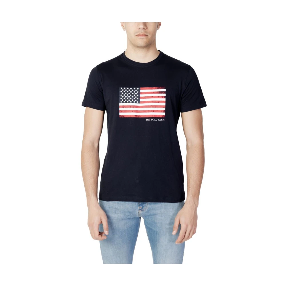 U.s. Polo Assn. Blauw Katoenen Heren Lente Zomer T-Shirt Blue Heren