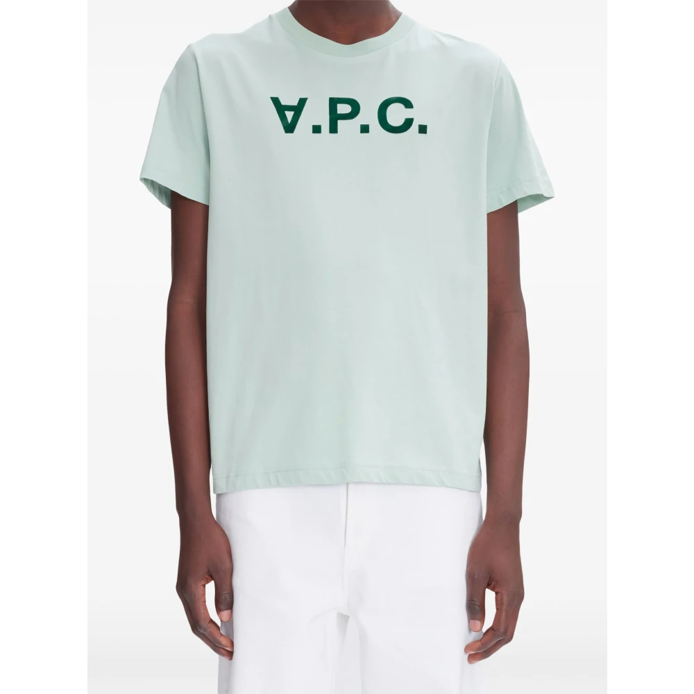 A.p.c. Katoenen T-shirt 100% Katoen Designers Code Green Heren
