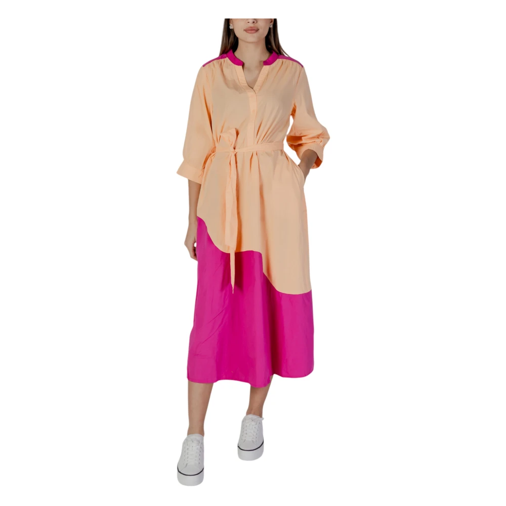 b.Young Katoenen Damesjurken Lente Zomer Collectie Pink Dames