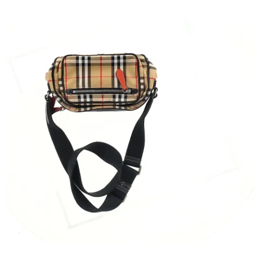 Burberry Vintage Pre-owned Canvas crossbody-bags Beige Dames