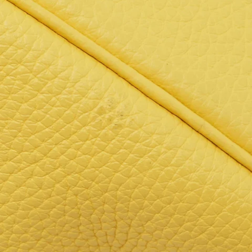 Hermès Vintage Pre-owned Leather handbags Yellow Dames