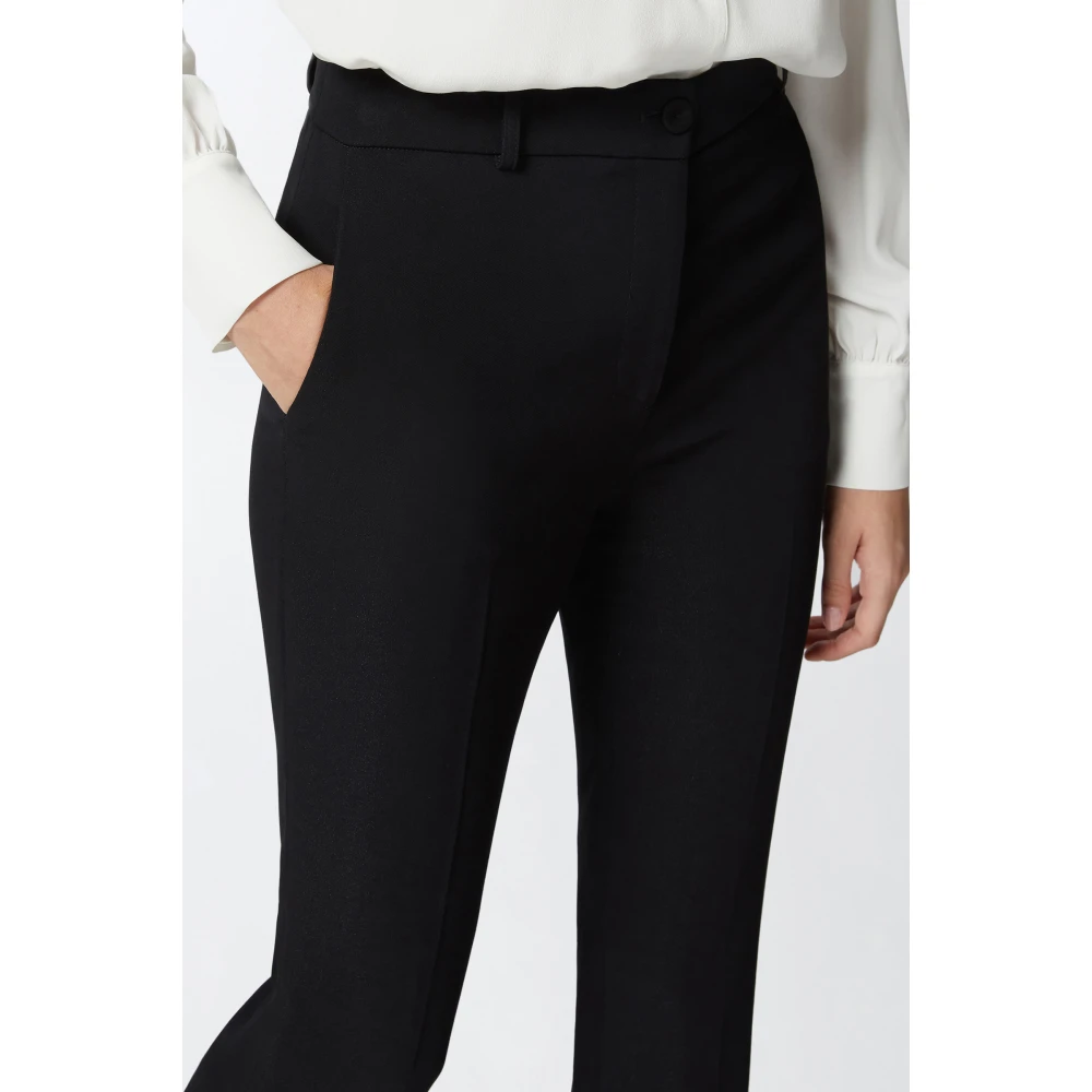 pinko Wijde Cady Broek met Franse Zakken Black Dames