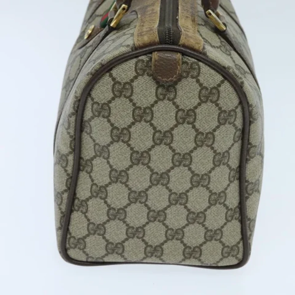 Gucci Vintage Pre-owned Leather travel-bags Beige Dames