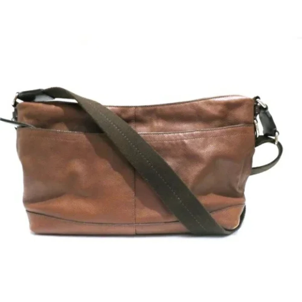 Coach Pre-owned Leather shoulder-bags Brown Dames