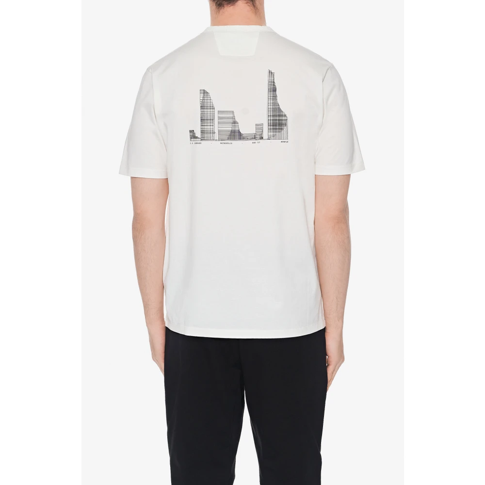 C.P. Company Witte Katoenen Regular Fit T-shirt White Heren