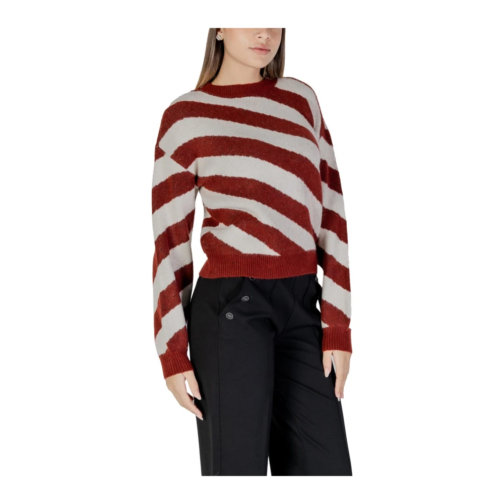 Vero Moda Gestreepte Ronde Hals Gebreide Trui Multicolor Dames