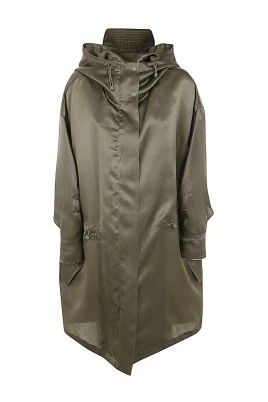 Lyxig Parka i Sidenorganza