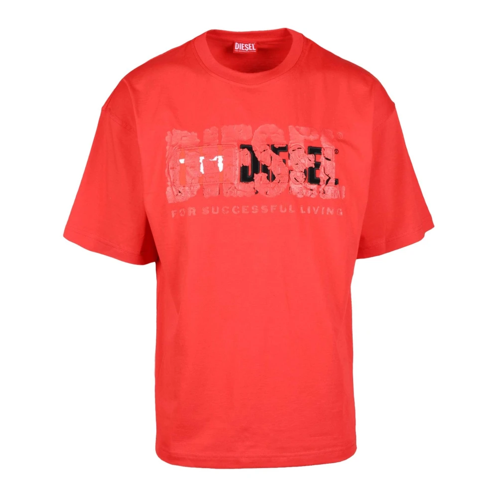 Diesel Katoenen T-shirt Black Heren