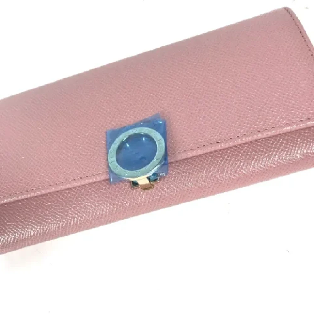 Bvlgari Vintage Pre-owned Leather wallets Pink Dames