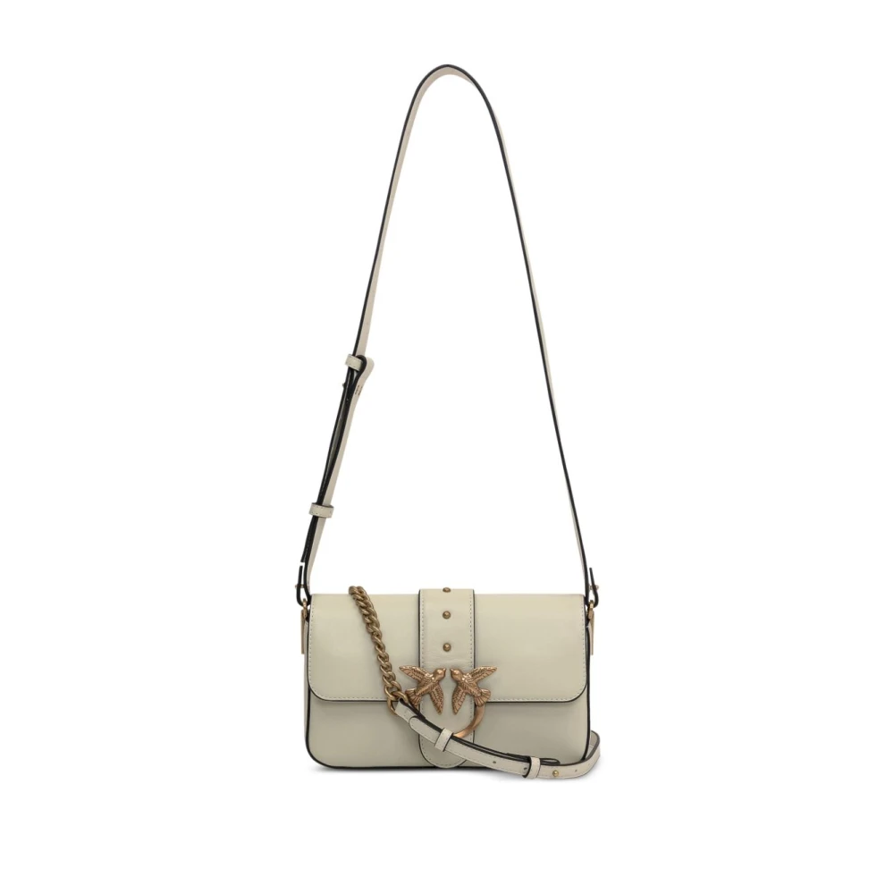 pinko Witte en Gouden Schoudertas White Dames