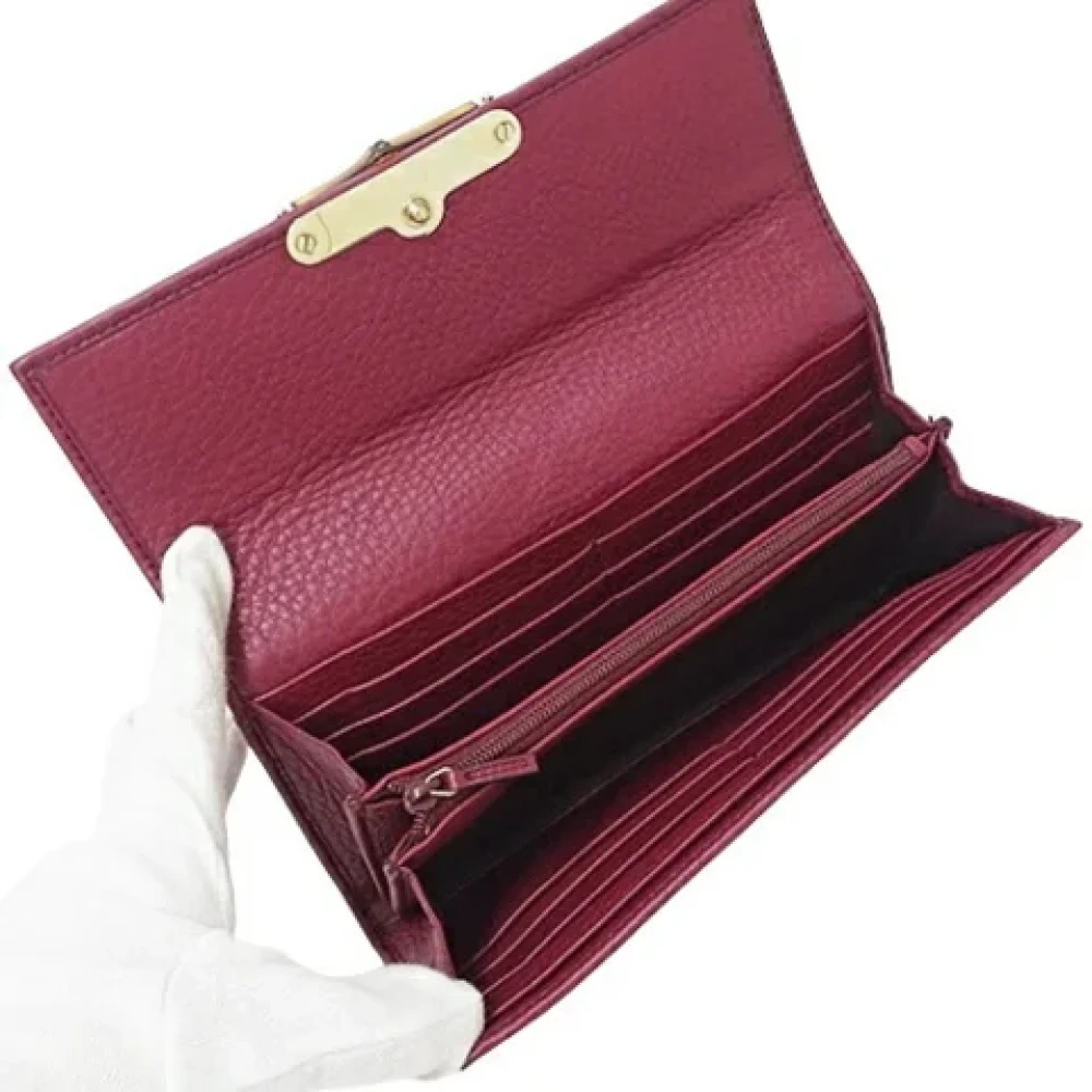 Gucci Vintage Pre-owned Leather wallets Red Dames