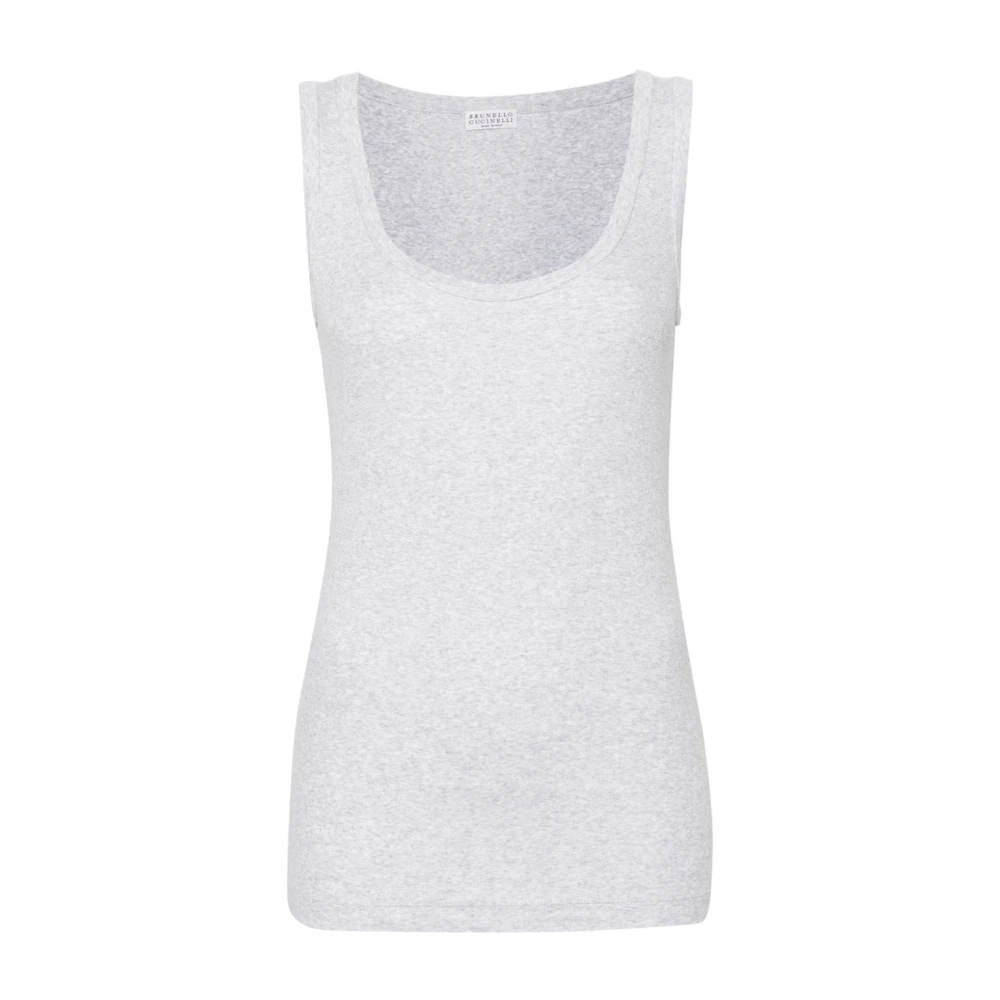 BRUNELLO CUCINELLI Zilveren Top Gray Dames