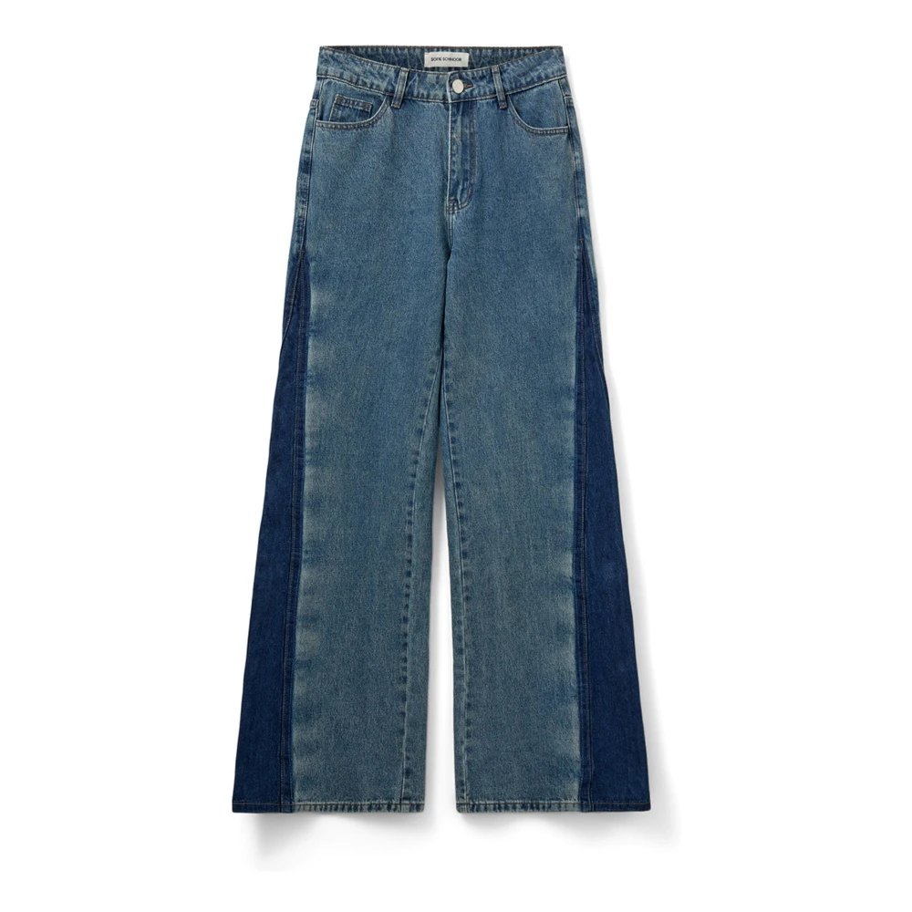 Sofie Schnoor Blue Denim Stylish Jeans - Female - Wide Jeans - Xl - Jeans