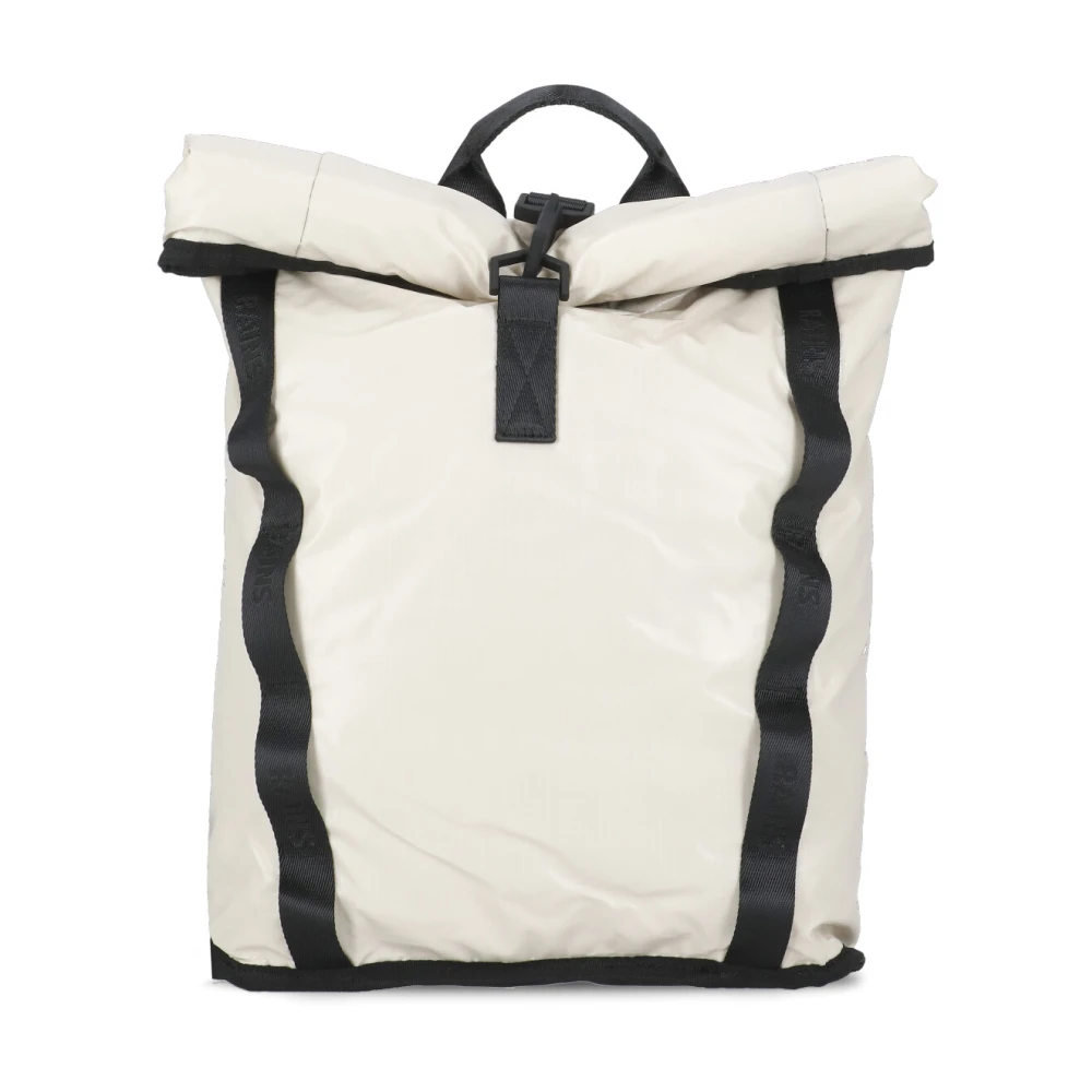 Rains Beige Waterdichte Stoffen Rugzak met Handvat Beige Dames