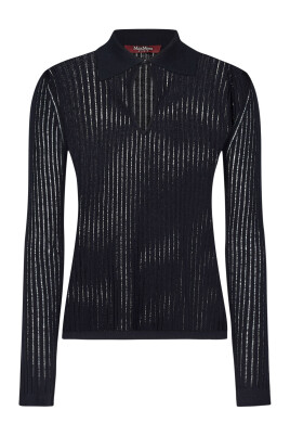 polo-noir-en-soie-et-laine