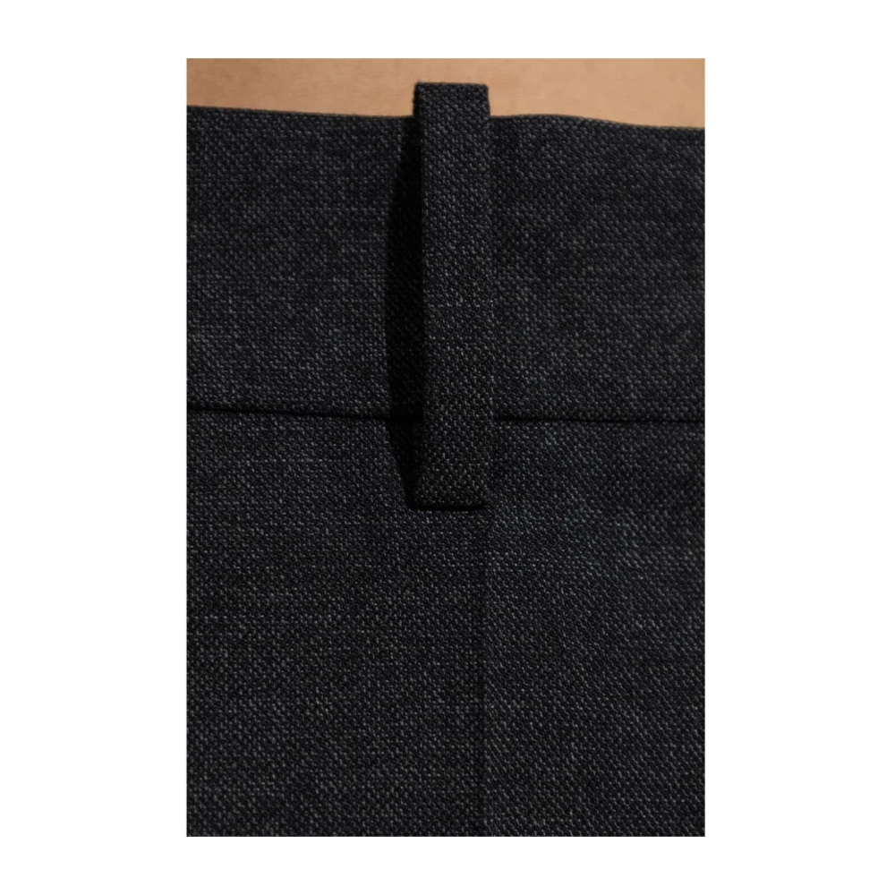 Givenchy Grijze Wollen Broek met Wijde Pijpen Gray Dames