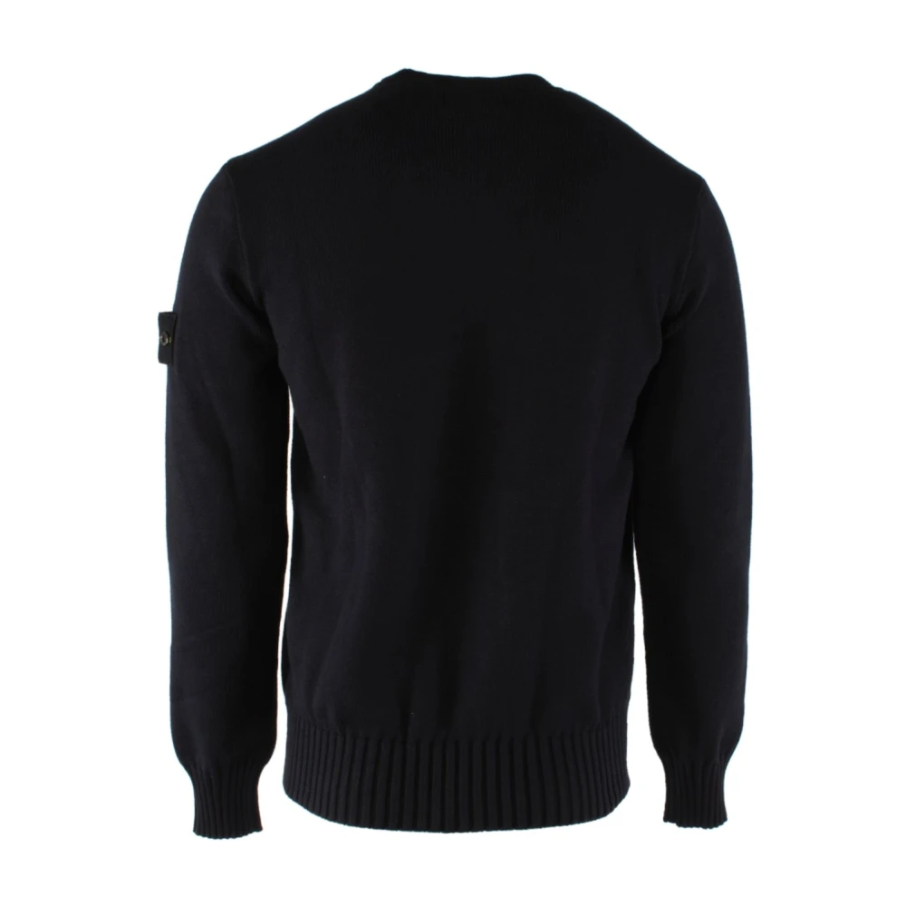 Stone Island Marineblauwe Katoenen Trui Blue Heren