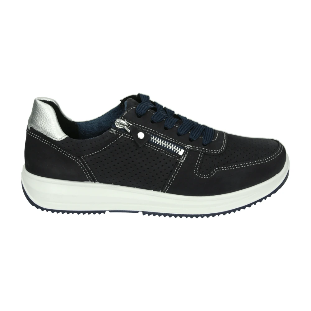 ara Sportieve Lage Damesschoenen Nubuck Dames Schoenen Blauw