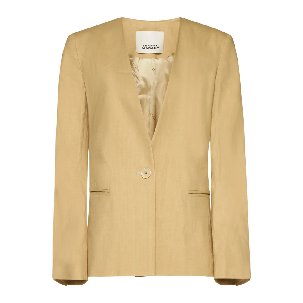 Isabel marant Twill Weave Buttoned Jacket Yellow Dames
