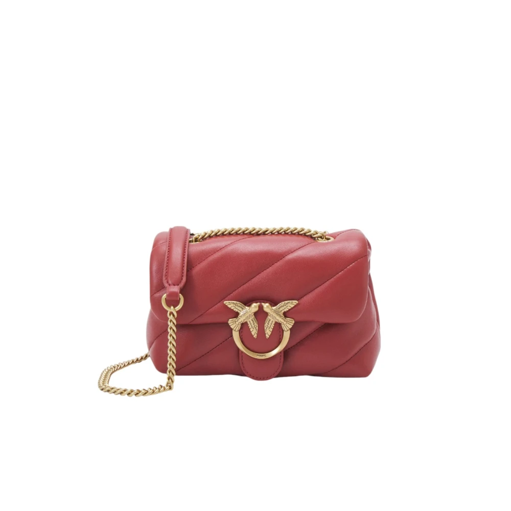 pinko Stijlvolle Leren Tas voor Vrouwen Red Dames