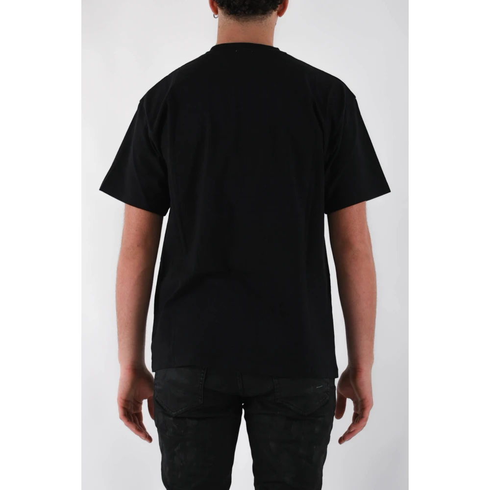 Aries Katoenen T-shirt met Frontprint Black Heren