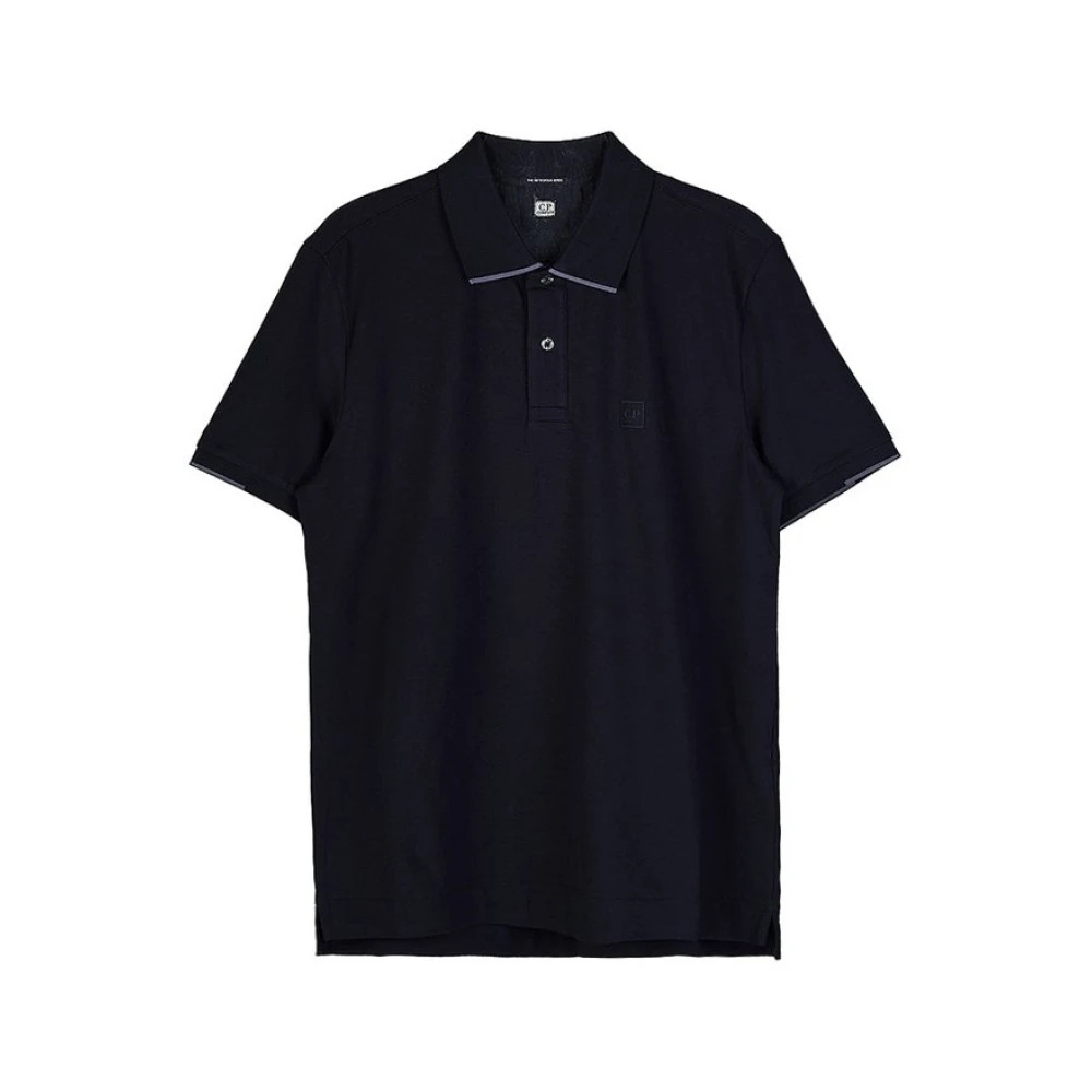 C.p. Company Men's Blue Polo Shirts, Xl, Polo Short Sleeve Stretch Piquet