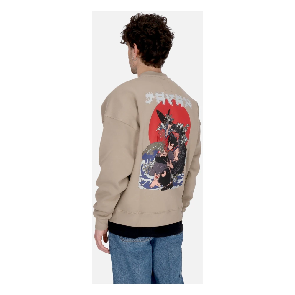 alpha industries Vintage Japan Wave Warrior Crewneck Sweatshirt Beige Heren