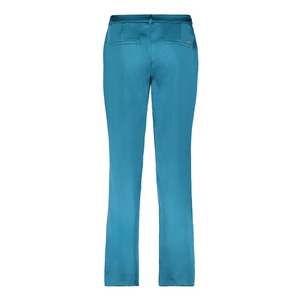 Betty & Co Elegante broek met zijsplitten Blue Dames