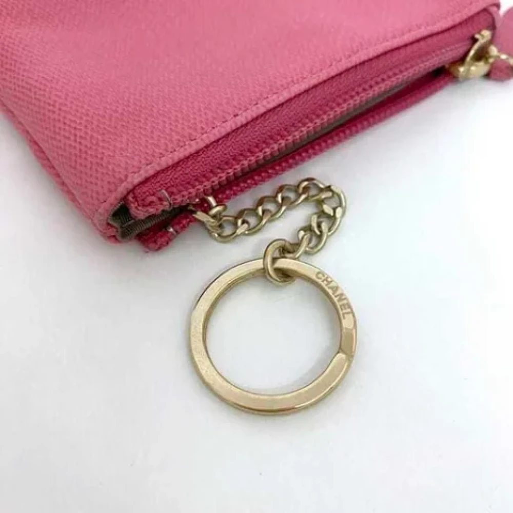 Chanel Vintage Pre-owned Leather home-office Pink Dames