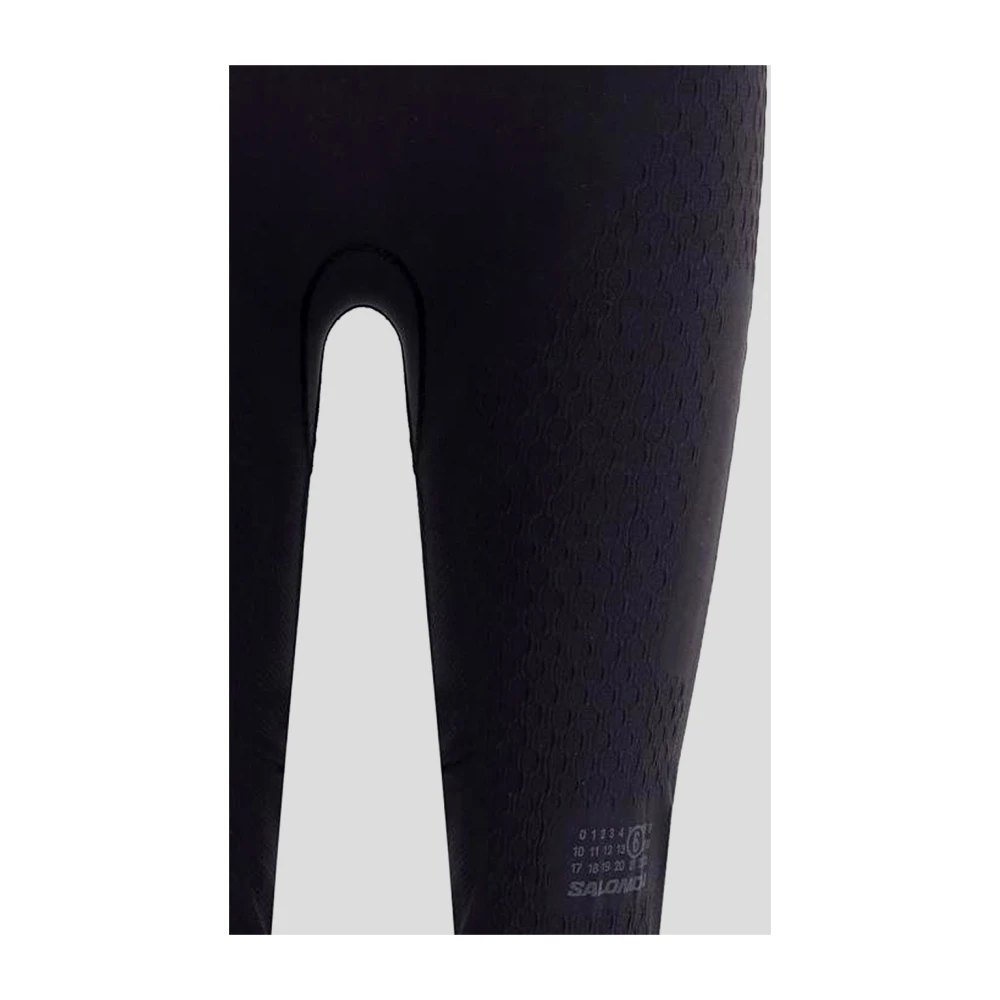 MM6 Maison Margiela Logo Leggings van Polyamide Black Dames