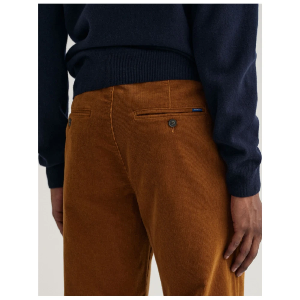Gant Corduroy Chino Broek Brown Heren