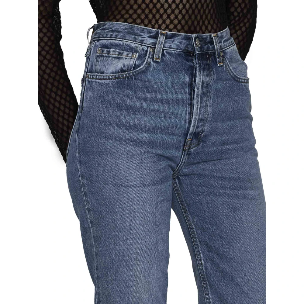 TotêMe Lichtblauwe Denim Straight Leg Jeans Blue Dames