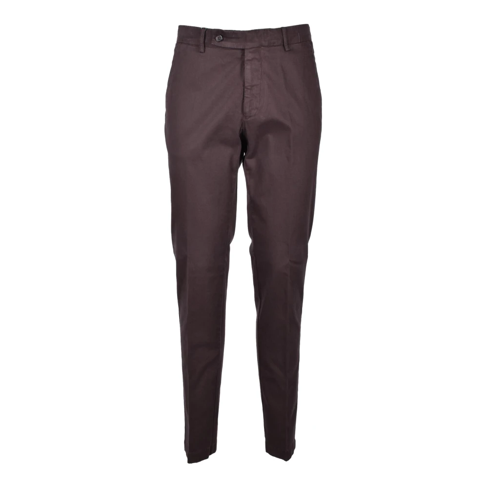 Berwich Katoen Elastaan Broek Brown Heren