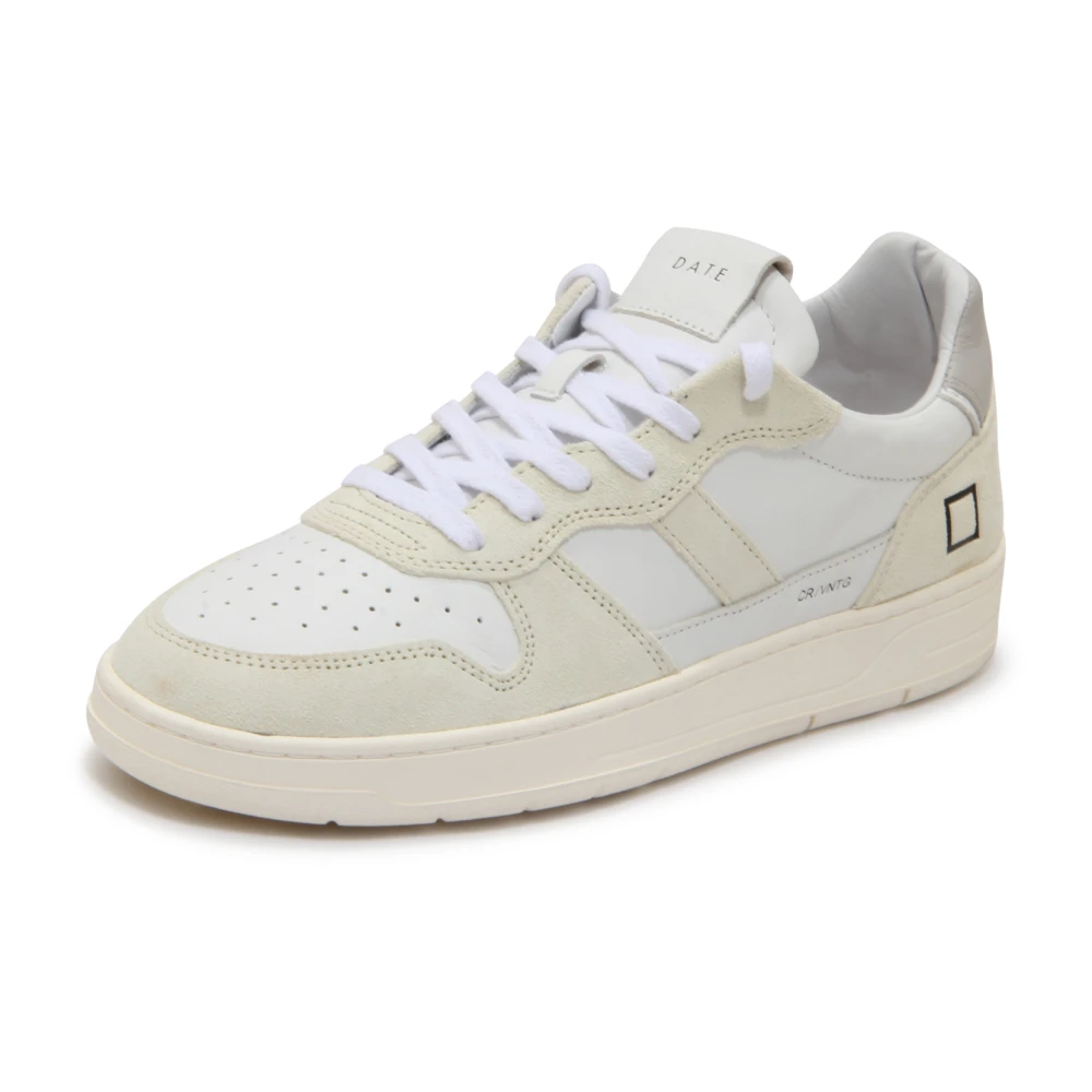 D.a.t.e. Men's White Court 2.0 Vintage Calf