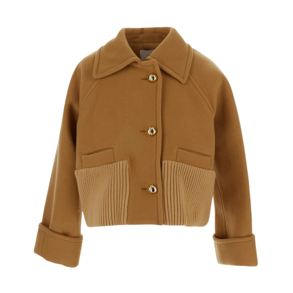 Patou Casual Rits Jas Brown Dames