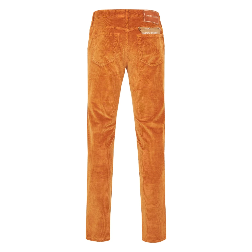 Jacob Cohën Ribfluwelen broek met binnendetails Orange Heren
